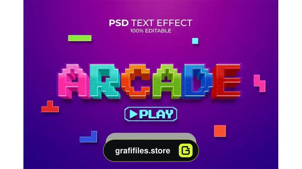 دانلود افکت متن بازی Arcade Game Text Effect
