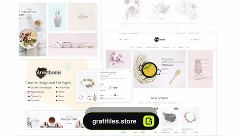 دانلود طرح لایه باز وب سایت فروشگاهی Ares Themis – Ecommerce PSD Template