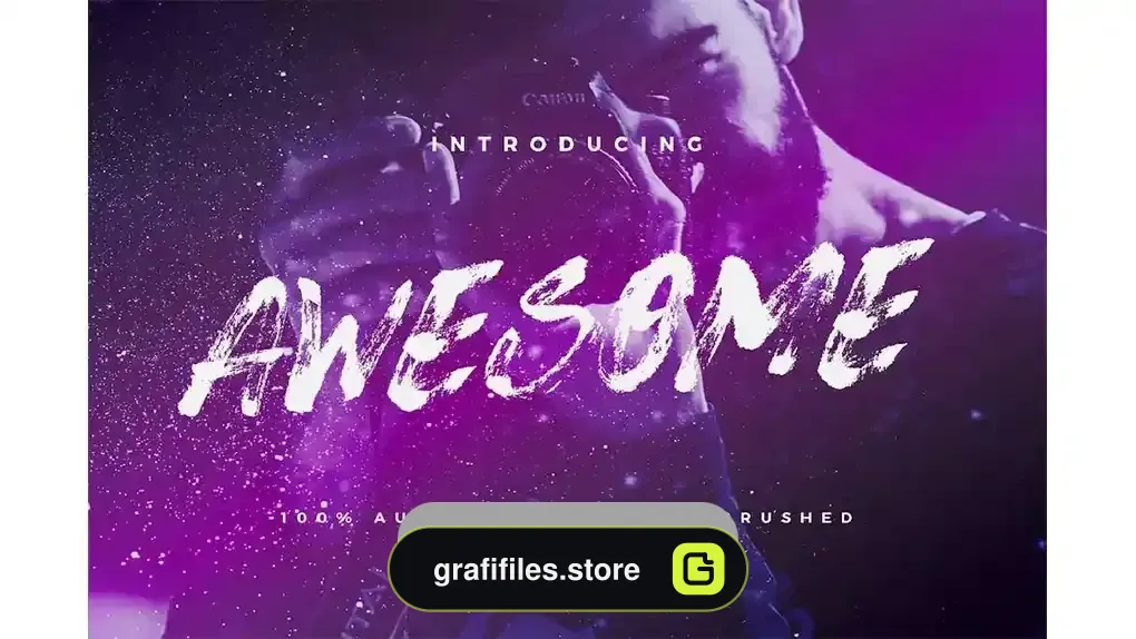 دانلود فونت انگلیسی دست نویس Awesome Typeface