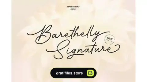 دانلود فونت انگلیسی به سبک امضا Barethelly Signature