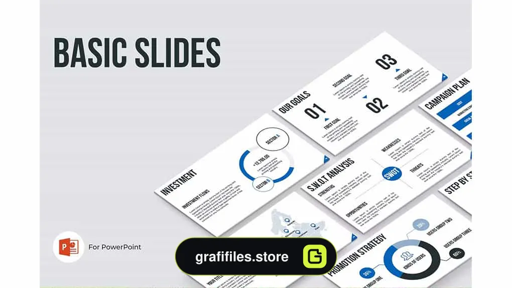 دانلود قالب پاورپوینت Basic Slides PowerPoint Template