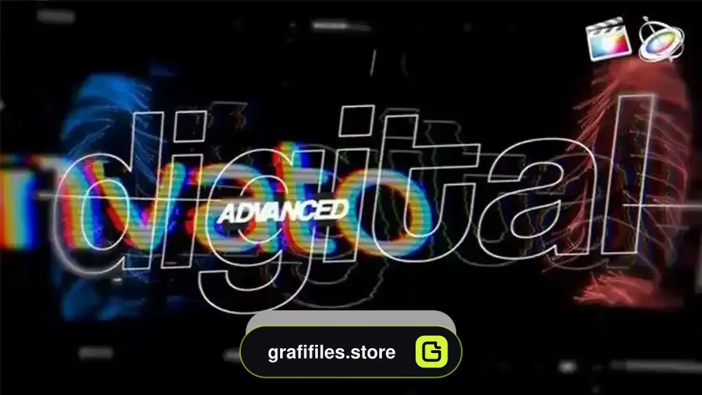 پروژه فاینال کات لوگو موشن Big Data Glitch Logo Reveal