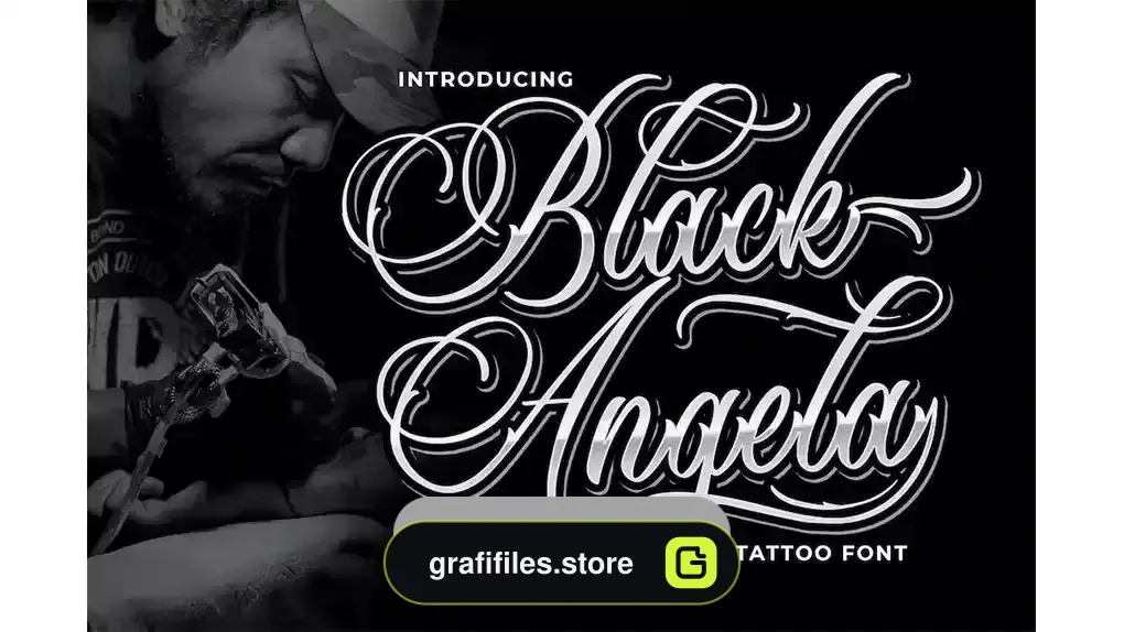 دانلود فونت انگلیسی تاتو Black Angela – Tattoo Font