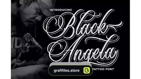 دانلود فونت انگلیسی تاتو Black Angela – Tattoo Font