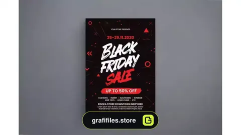 دانلود طرح لایه باز تراکت بلک فرایدی Black Friday