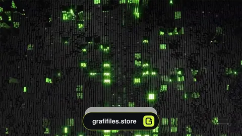 دانلود فوتیج Black Green Flashing Squares