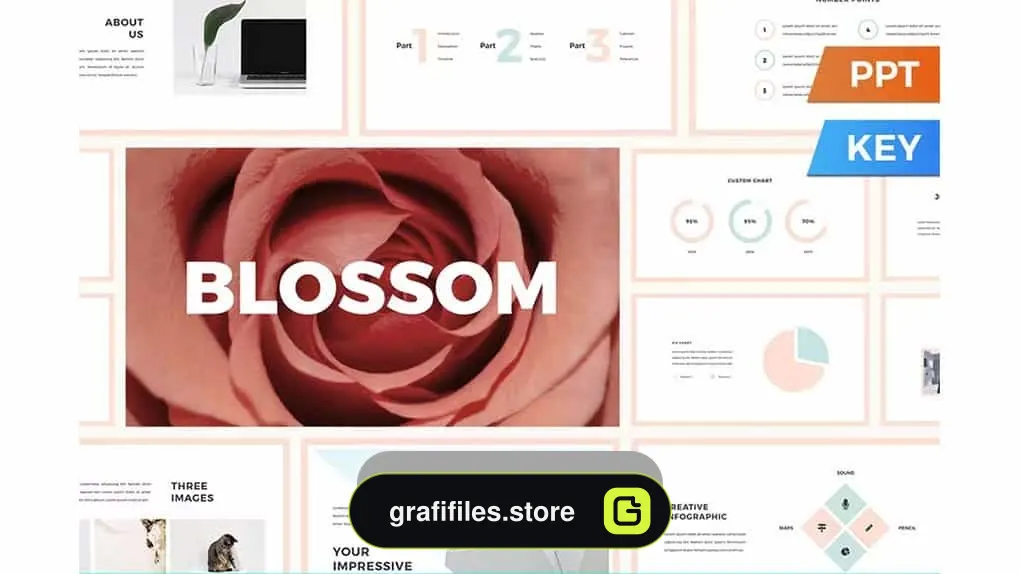 دانلود قالب پاورپوینت و کینوت Blossom Presentation Template