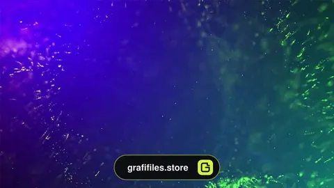 دانلود فوتیج ذرات معلق Blue Green Particles Flying