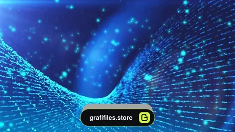 دانلود بک گراند موشن گرافیک Blue Particles Surface Loop