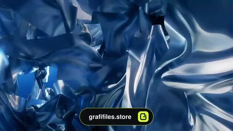 دانلود بک گراند موشن گرافیک انتزاعی Blue Silk Abstract Background