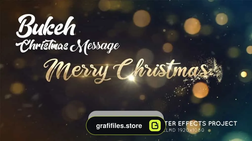 پروژه افترافکت تایتل بوکه کریسمس Bokeh Christmas Message