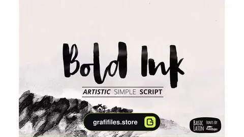 دانلود فونت انگلیسی Bold Ink Simple Font