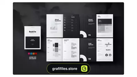 دانلود طرح لایه باز دفترچه راهنما Brand Guidelines