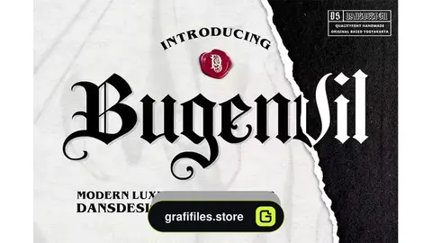 دانلود فونت انگلیسی تاتو Bugenvil
