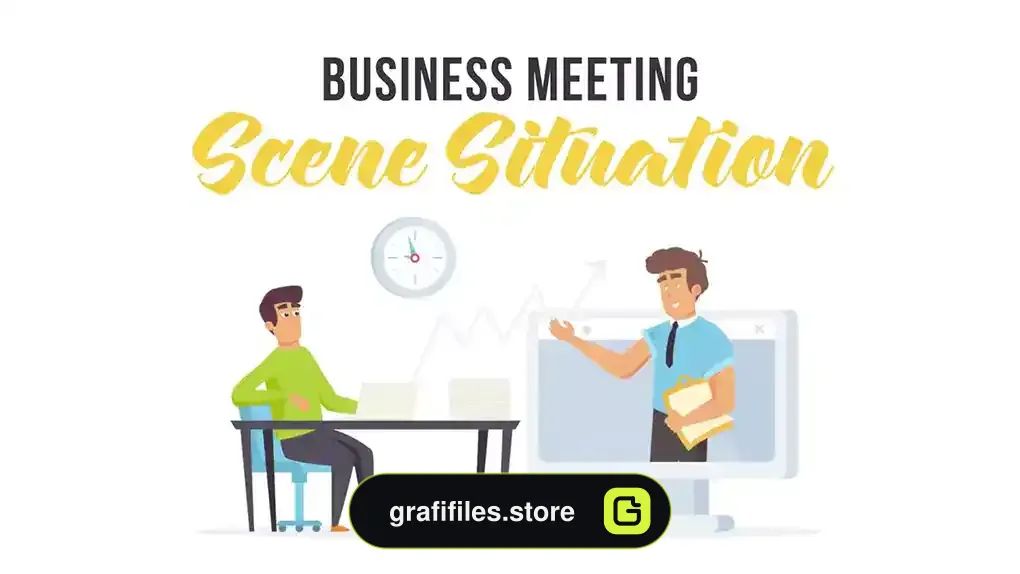 پروژه افترافکت موشن گرافیک جلسه کاری Business Meeting – Scene Situation