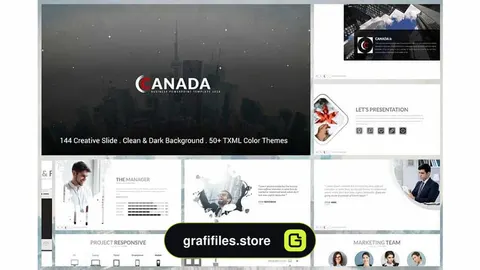 دانلود قالب پاورپوینت Canada Powerpoint Template