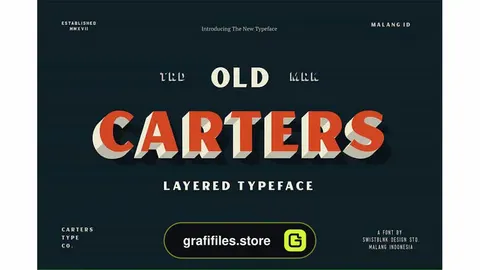 دانلود فونت انگلیسی Carter Layered