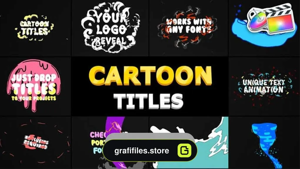 پروژه آماده فاینال کات تایتل کارتونی Cartoon Titles Pack