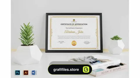 دانلود قالب آماده ورد سرتیفیکیت Certificate Word Template 2