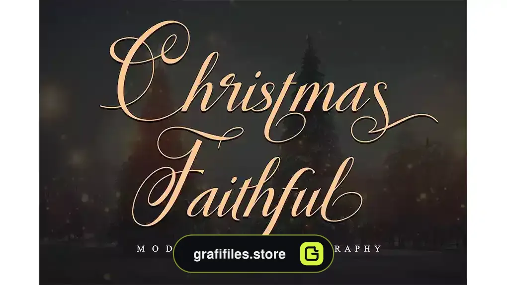 دانلود فونت انگلیسی Christmas Faithful