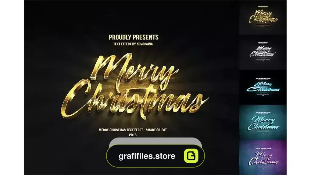 دانلود افکت متن کریسمس Christmas Text Effects