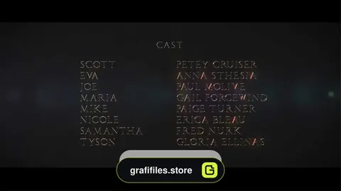 پروژه فاینال کات پرو تیتراژ پایانی فیلم Cine Credit V.1