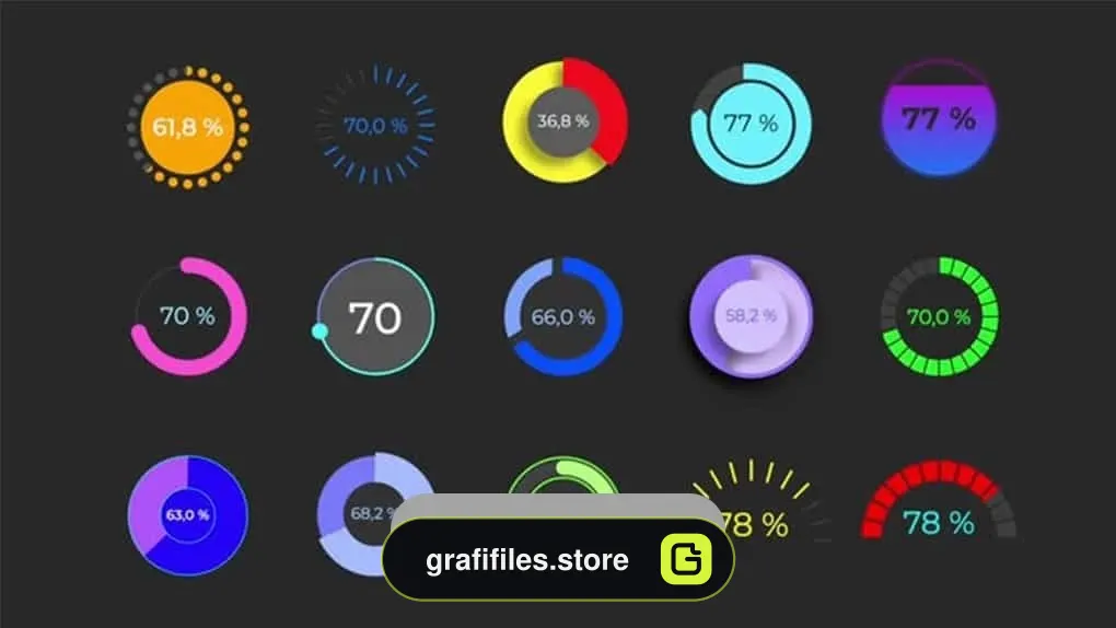 پروژه فاینال کات پرو نمودار دایره ایی Circle Chart Graphics