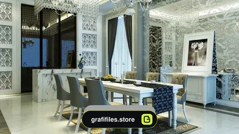 دانلود مدل سه بعدی دکوراسیون کلاسیک و مدرن