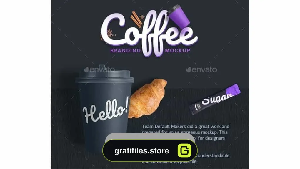دانلود موکاپ برندینگ قهوه Coffee Branding Mockup