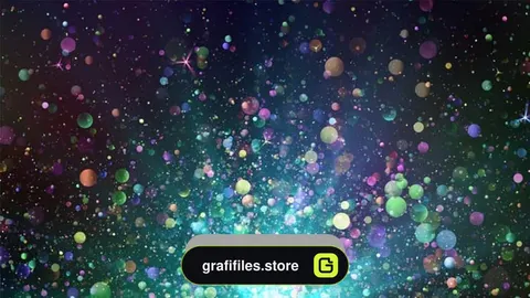 دانلود بک گراند موشن گرافیک ذرات رنگارنگ Colorful Glitter Particles Background