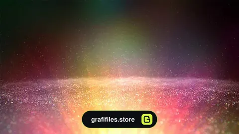 دانلود بک گراند موشن گرافیک پارتیکل رنگی Colorful Particles Rays Background