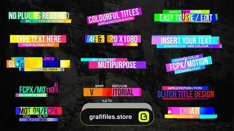 پروژه آماده فاینال کات پرو تایتل پارازیت Colourful Glitch Titles 2