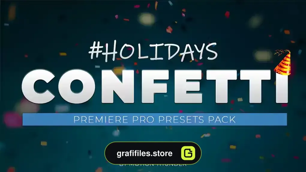 دانلود پریست پریمیر کاغذ رنگی جشن Confetti Presets Pack