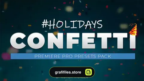 دانلود پریست پریمیر کاغذ رنگی جشن Confetti Presets Pack