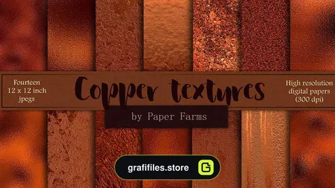 دانلود تکسچر ورق فلزی Copper foil textures