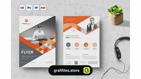 دانلود قالب آماده ورد تراکت شرکتی Corporate Flyer Template