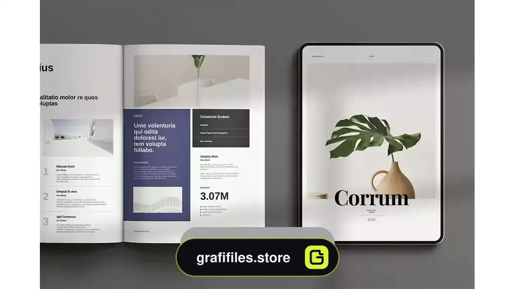 دانلود قالب ایندیزاین بروشور Corrum Brochure Template