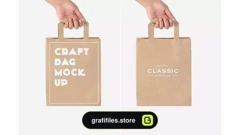 دانلود موکاپ ساک دستی Craft Bag Mock Up Vol 03