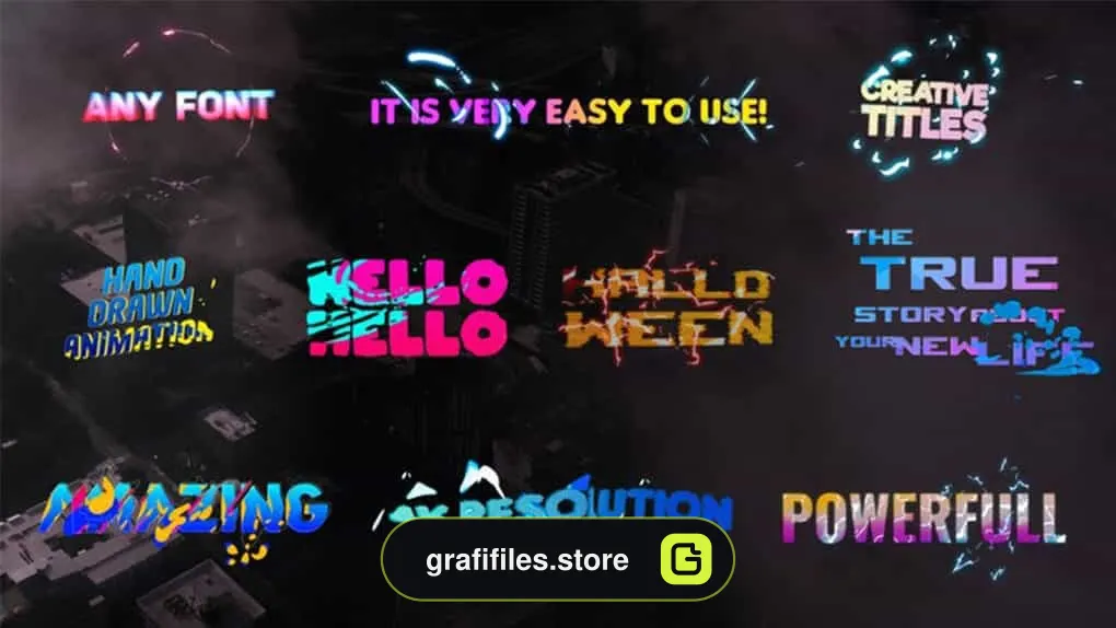 پروژه افترافکت تایتل رنگارنگ Creative Colorful Titles