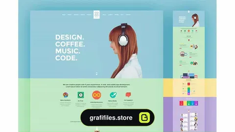 دانلود قالب لایه باز نمونه کار Creative Portfolio PSD Template