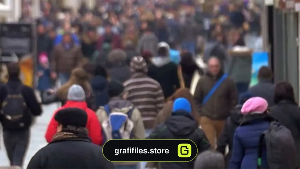 فوتیج خیابان شلوغ Crowded Street