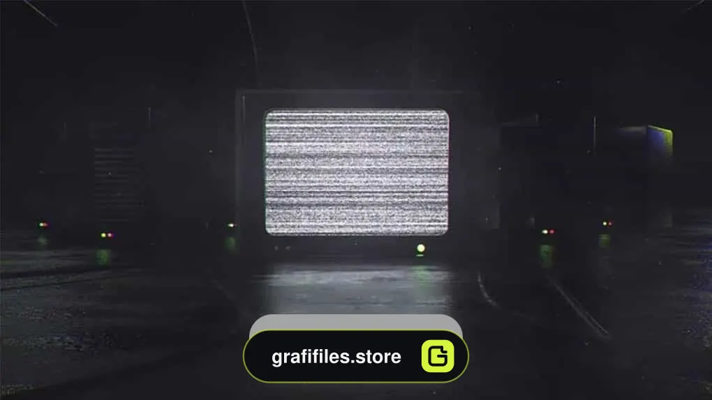 پروژه افترافکت نمایش لوگو CRT TV Logo Reveal