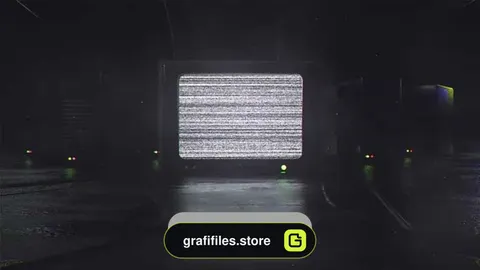 پروژه افترافکت نمایش لوگو CRT TV Logo Reveal