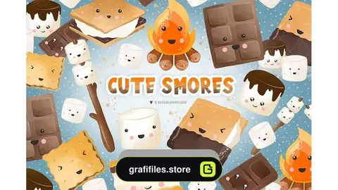 دانلود کلیپ آرت شکلات Cute Smores design