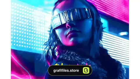 دانلود اکشن فتوشاپ ایجاد افکت سایبرپانک CyberPunk Photoshop Action