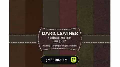 دانلود تکسچر چرم Dark Leather Digital Textures