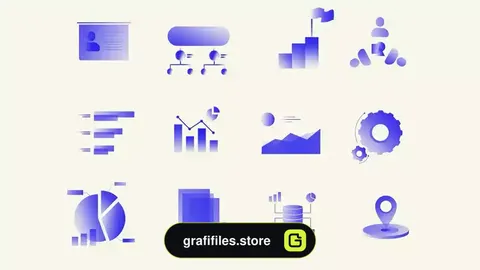 پروژه افترافکت آیکون دیتا Data Icons