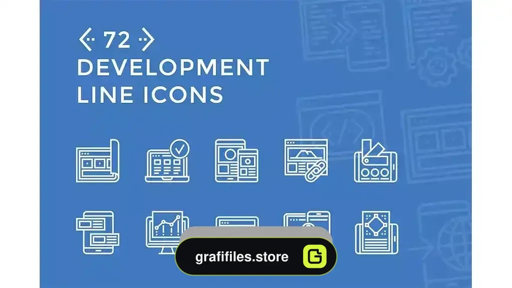 دانلود آیکون رشد و توسعه Development Line Icons