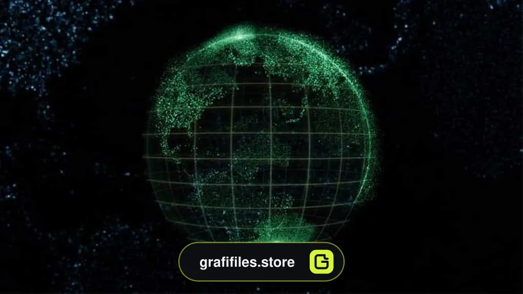 دانلود بک گراند موشن گرافیک کره زمین دیجیتال Digital Globe Background