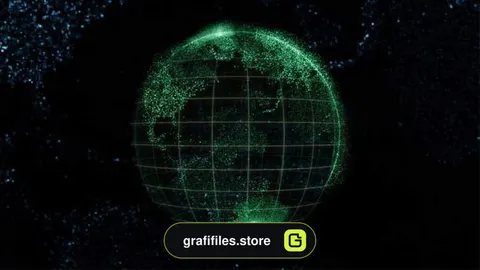 دانلود بک گراند موشن گرافیک کره زمین دیجیتال Digital Globe Background